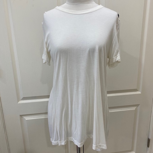 RED Valentino Lace Bow Detail Hi Lo Jersey Tee - Picture 6 of 6